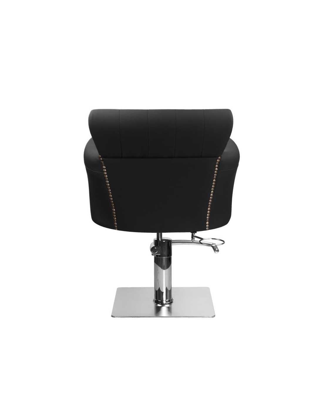 Alberto black upholstered hairdressing chair {attributes}