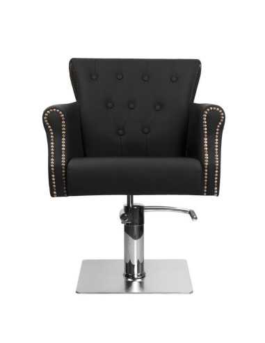 Sillón de peluquería acolchado alberto negro 