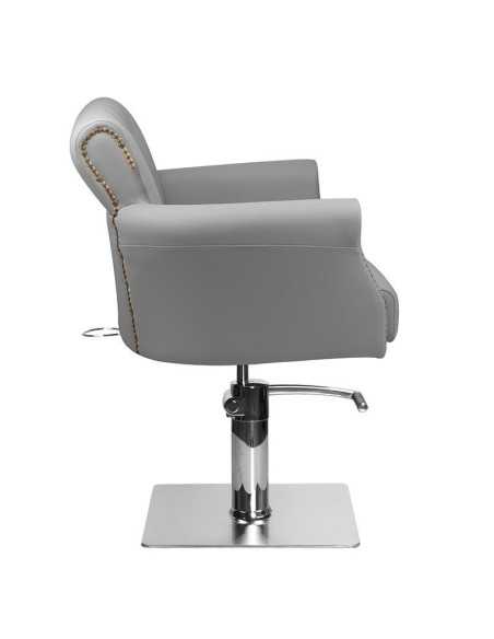 Fauteuil de coiffure capitonner alberto gris 