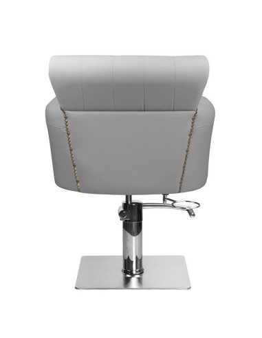 Sedia da parrucchiere imbottita alberto grey 