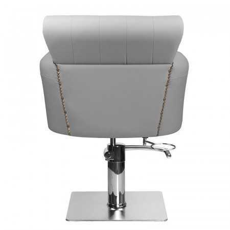 Fauteuil de coiffure capitonner alberto gris {attributes}