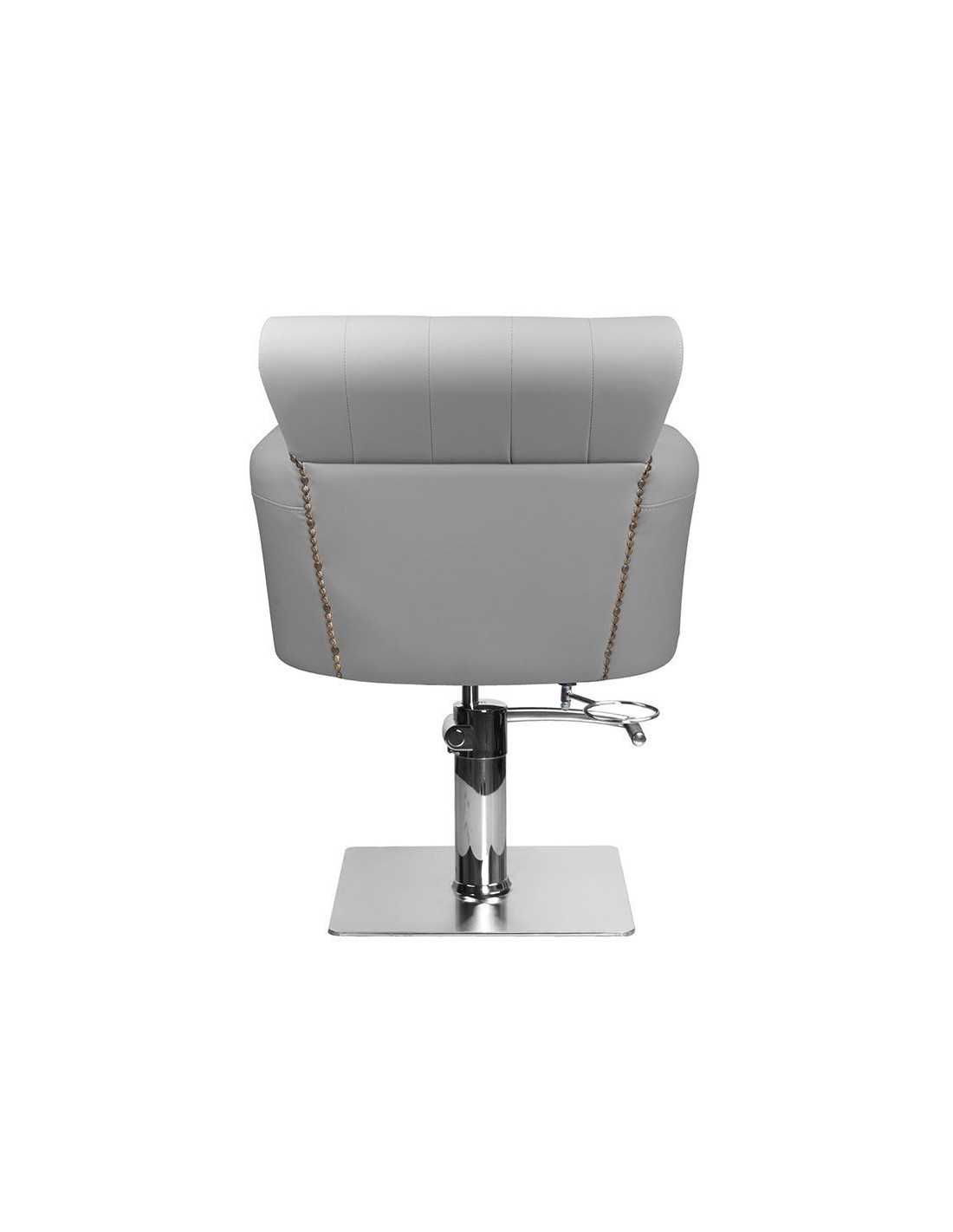 Alberto grey upholstered hairdressing chair {attributes}