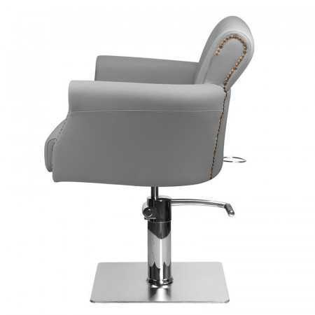 Fauteuil de coiffure capitonner alberto gris {attributes}