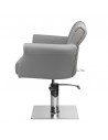 Padded hairdressing chair alberto gray 