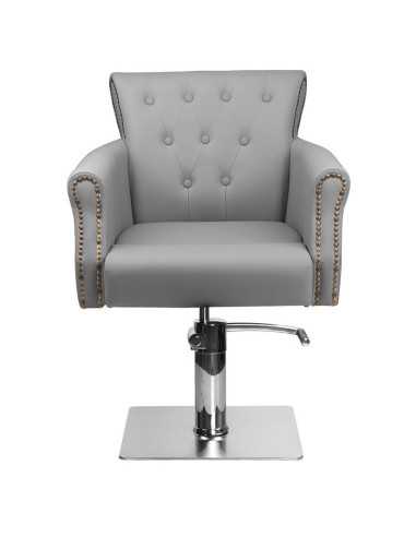 Sedia da parrucchiere imbottita alberto grey 