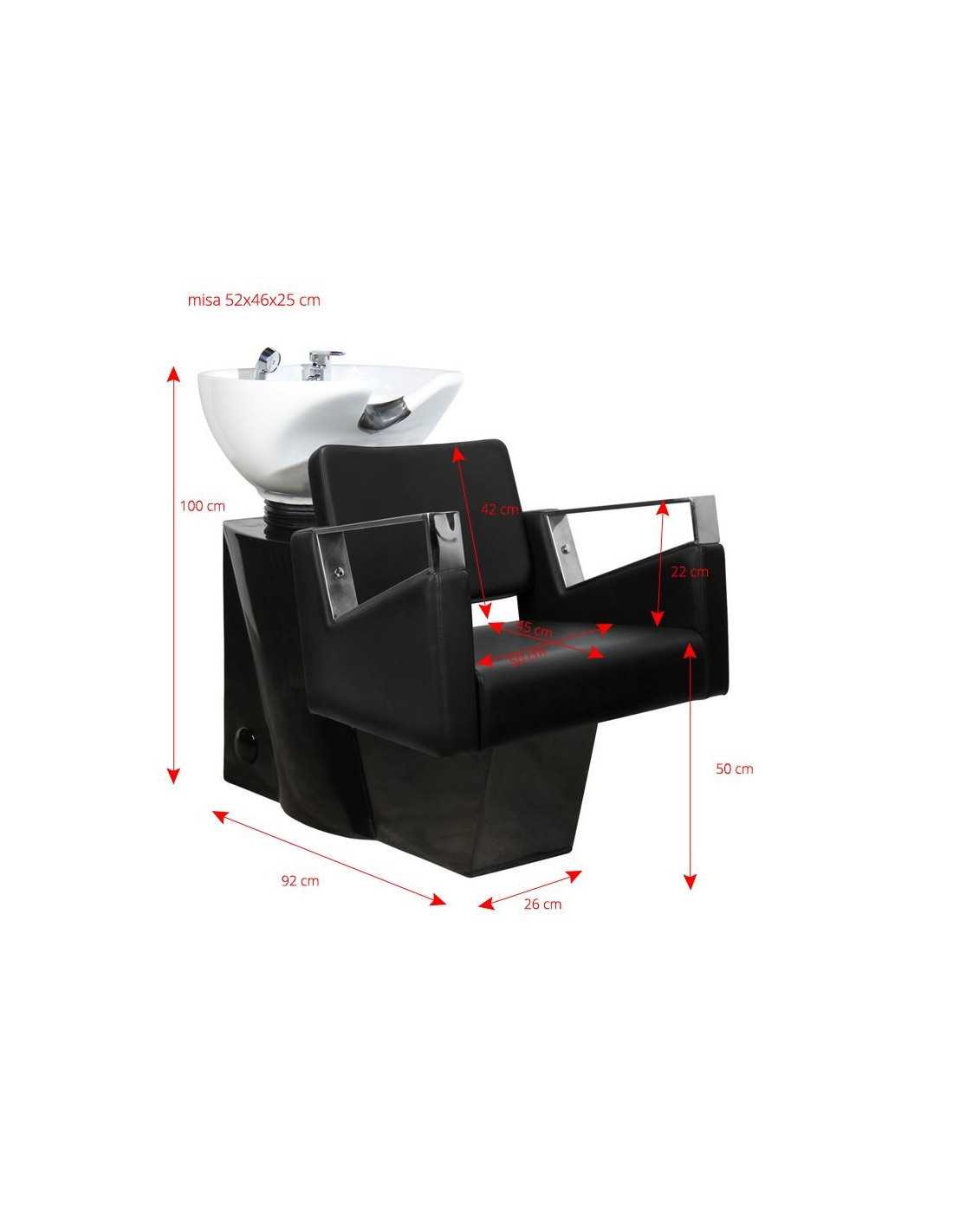 Vilnius black shampoo basin