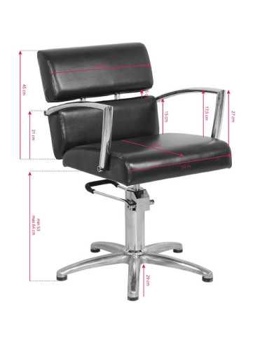 Brüsseler schwarzer Friseurstuhl {attributes}