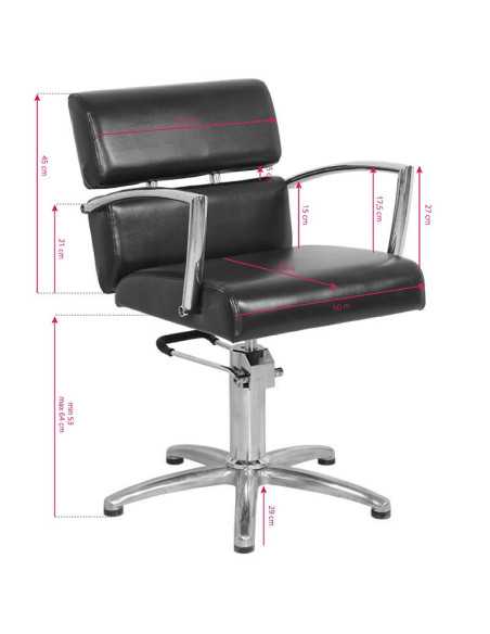 Fauteuil de coiffure bruxelles noir 