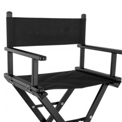 Glamouröser Make-up-Stuhl aus schwarzem Aluminium