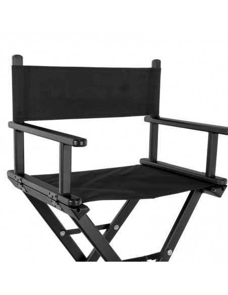 Glamoureuze zwarte aluminium make-up stoel