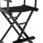 Glamouröser Make-up-Stuhl aus schwarzem Aluminium