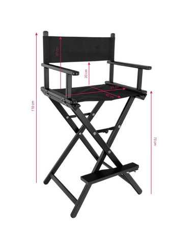 Makeup studio equipment 113055 Glamorous black aluminum makeup chair