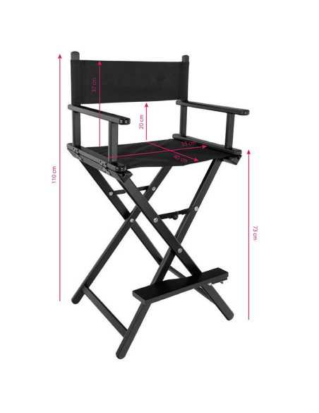 Fauteuil Maquillage  113055 CHAISE DE MAQUILLAGE GLAMOUR ALUMINIUM NOIR