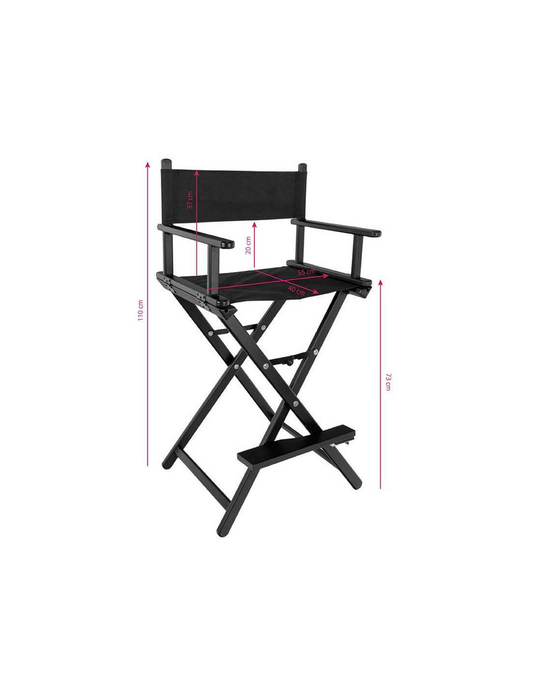 Matériel studio Maquillage 113055 Chaise de maquillage glamour aluminium noir