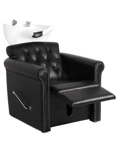 Berlin padded Shampoo unit with black leg rest 