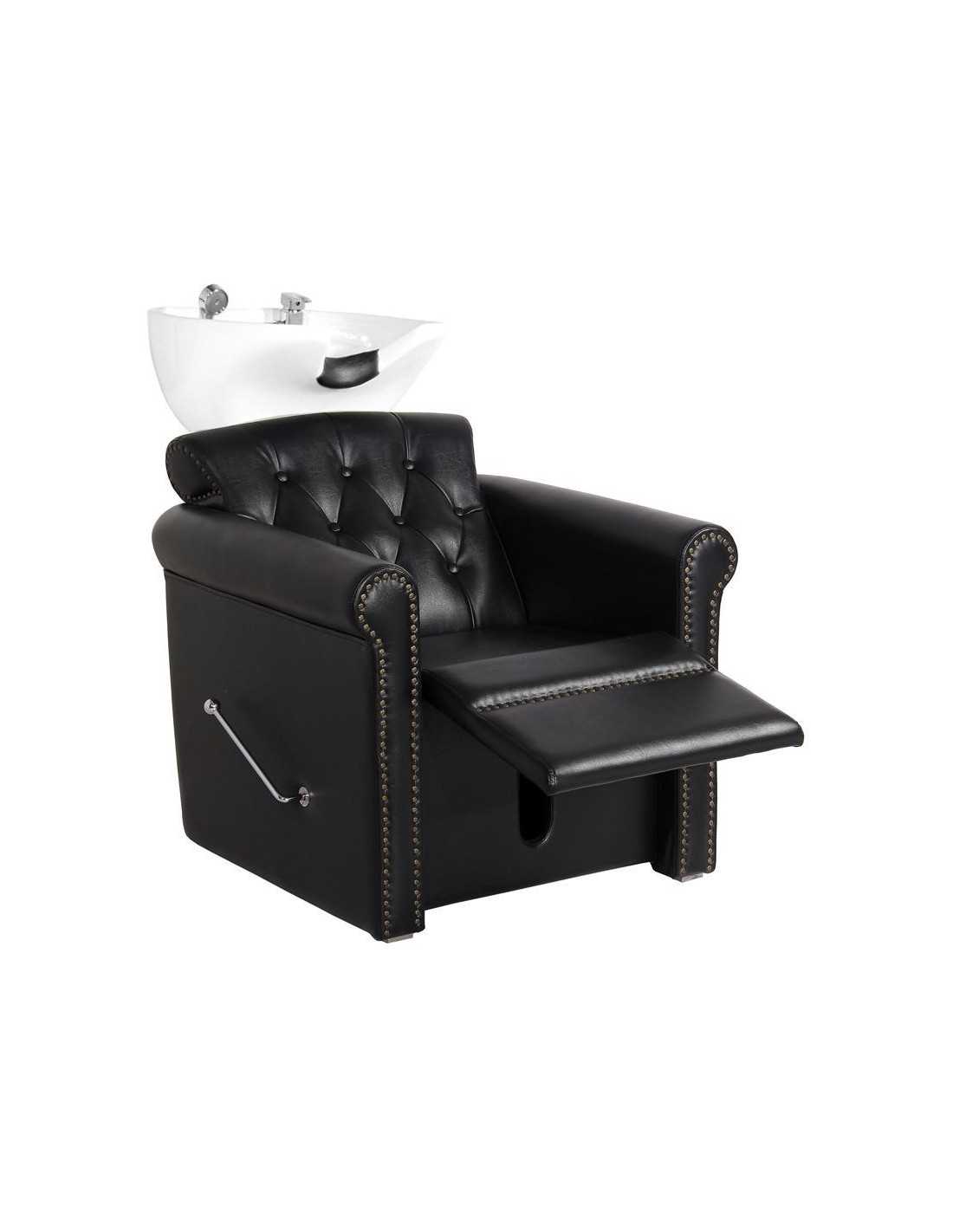 Berlin padded Shampoo unit with black leg rest 