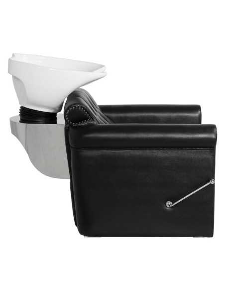 Padded berlin shampoo unit with black legrest 