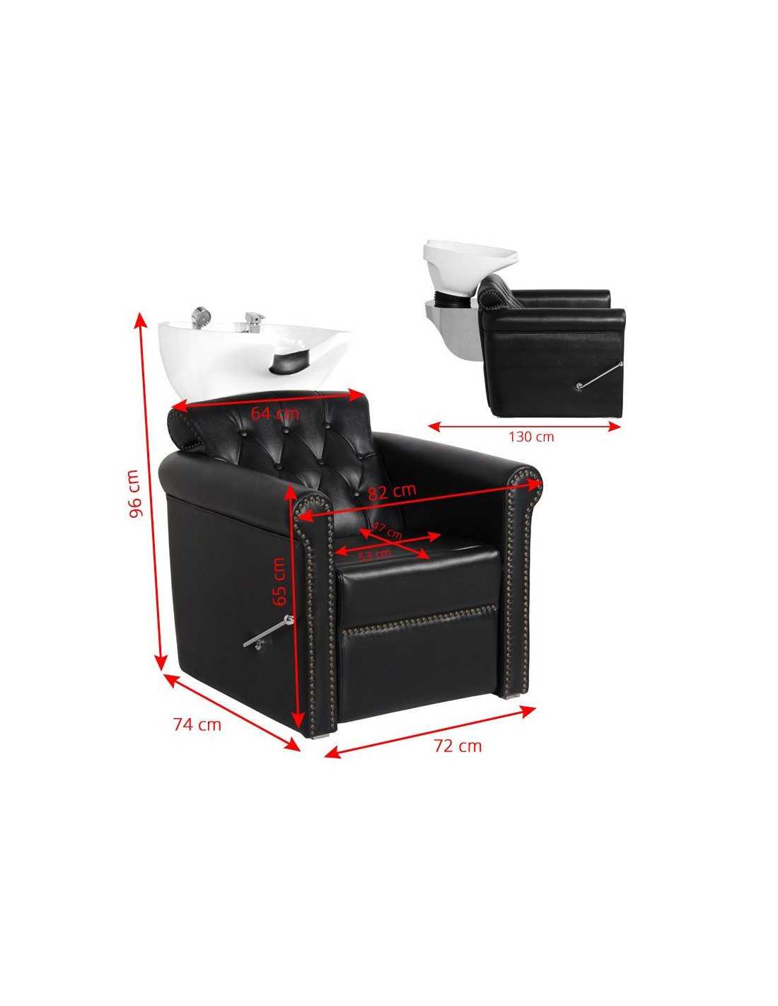 Berlin padded Shampoo unit with black leg rest 