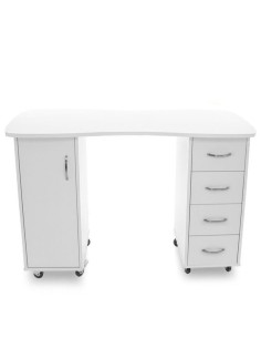 Tables Manucures 115630 BUREAU 2027 BP BLANC DEUX ARMOIRES