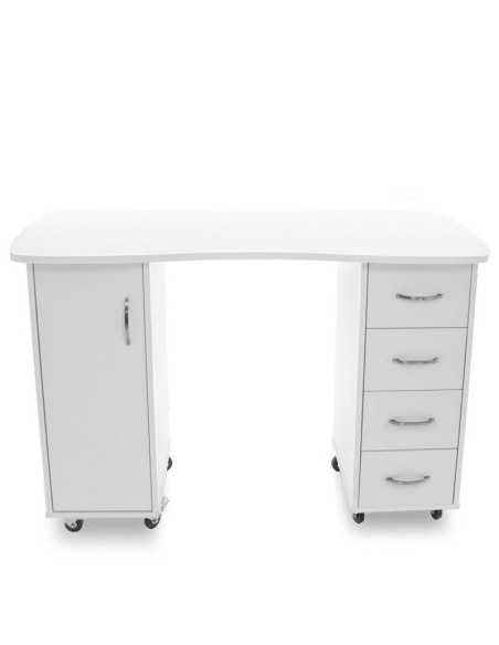 Manicure Tables 115630 OFFICE 2027 BP WHITE TWO CABINETS