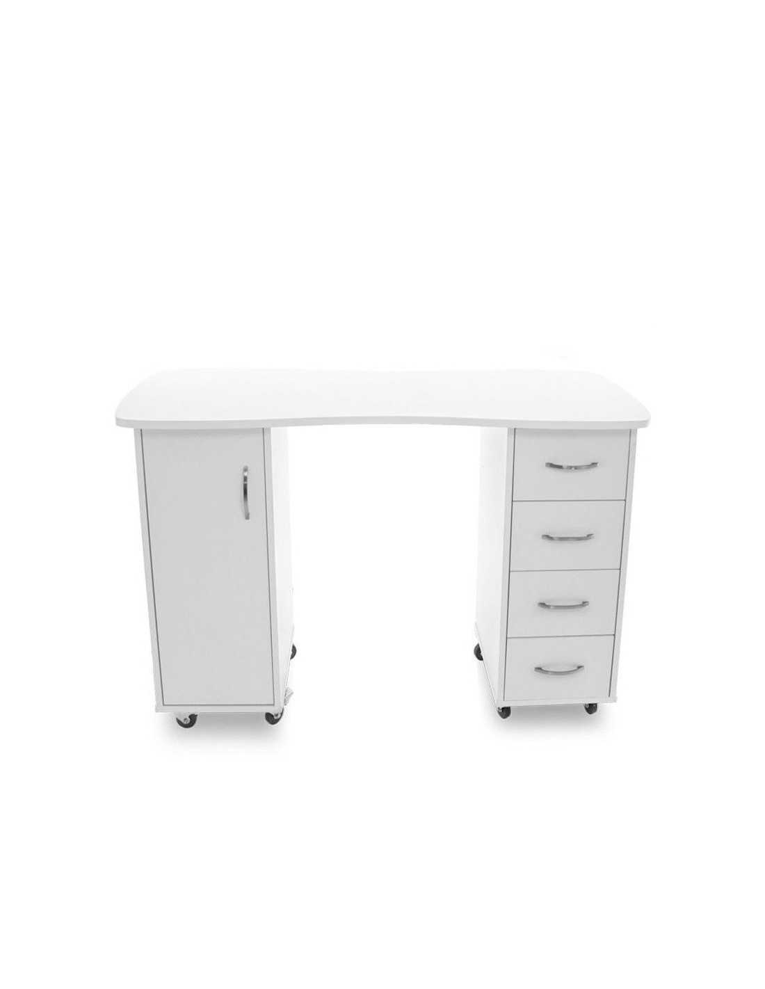 Manicure Tables 115630 OFFICE 2027 BP WHITE TWO CABINETS