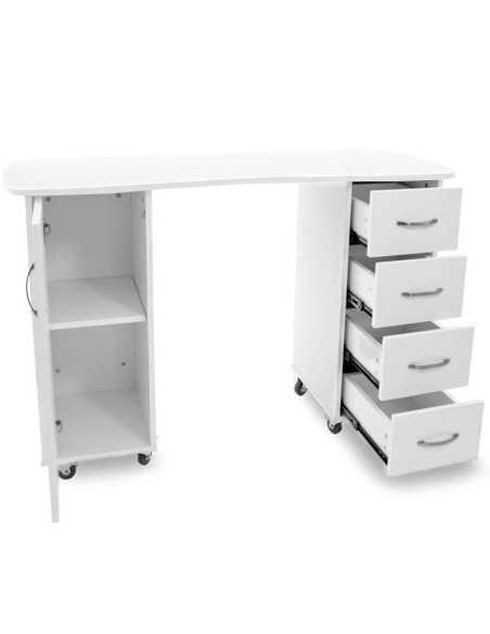 Tables Manucures  115630 BUREAU 2027 BP BLANC DEUX ARMOIRES