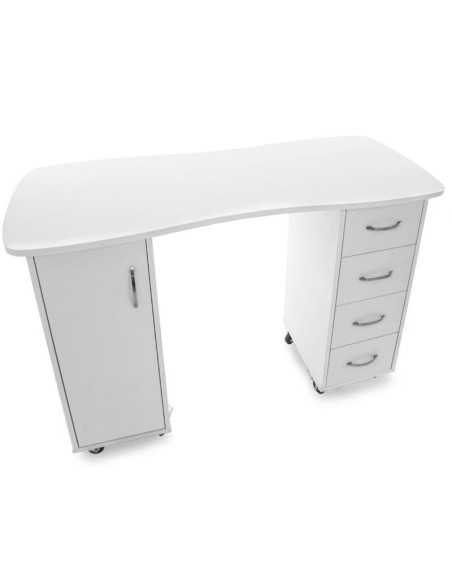 Tables Manucures  115630 BUREAU 2027 BP BLANC DEUX ARMOIRES