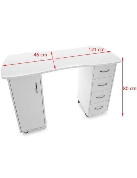 Tables Manucures  115630 BUREAU 2027 BP BLANC DEUX ARMOIRES