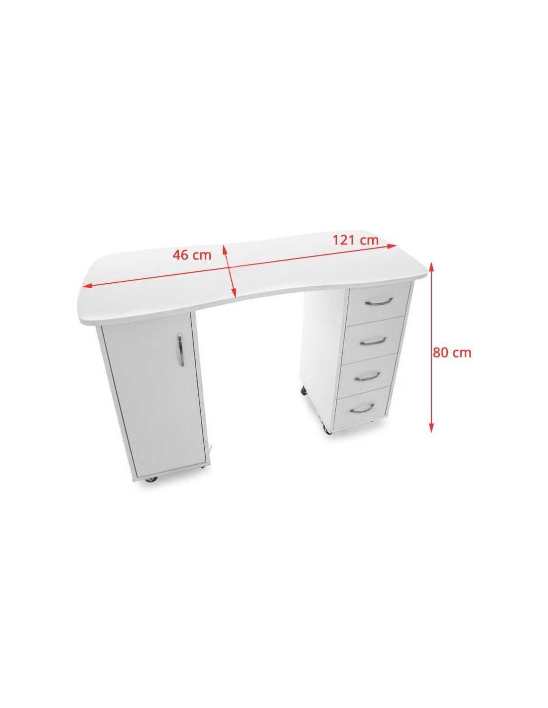Manicure Tables 115630 OFFICE 2027 BP WHITE TWO CABINETS