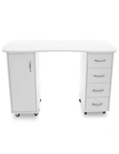 Tables Manucures  115630 BUREAU 2027 BP BLANC DEUX ARMOIRES