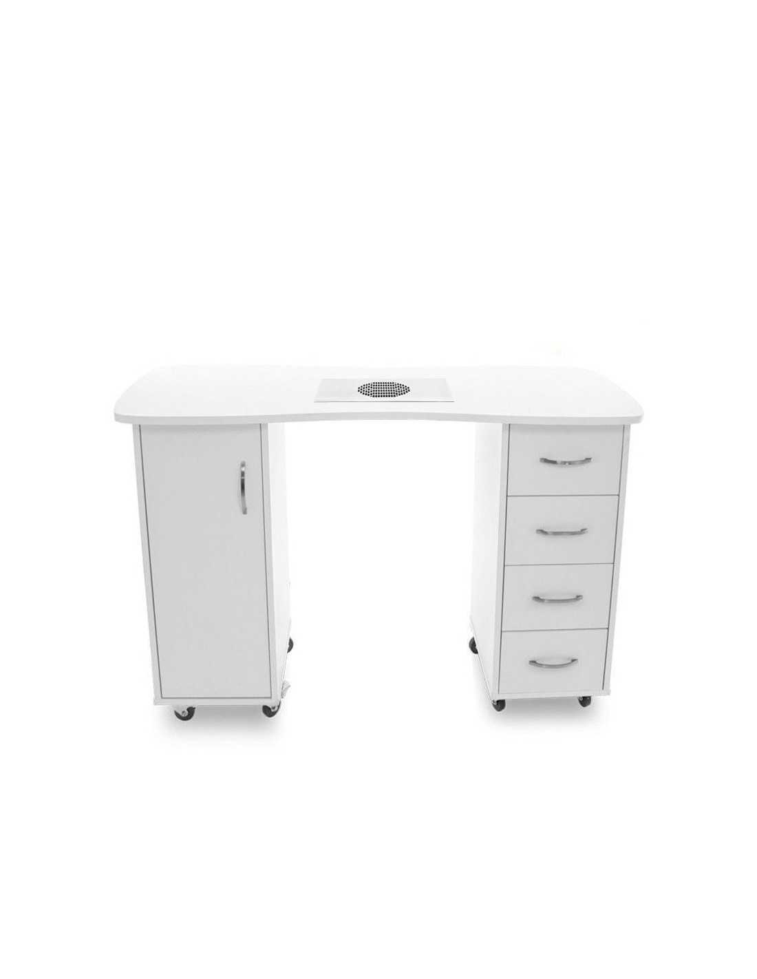 Manicure Tables 115632 DESK 2027 ZP WHITE TWO CABINETS