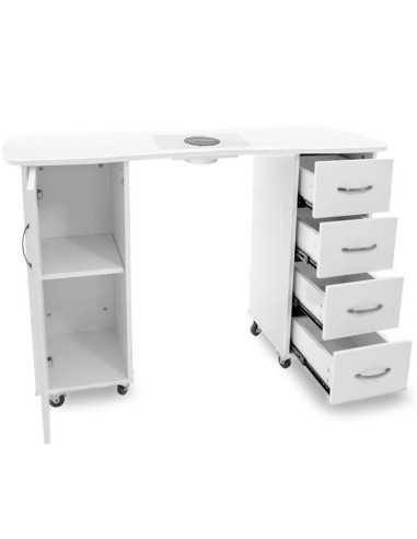 Maniküretische 115632 DESK 2027 ZP WEISS ZWEI SCHRÄNKE