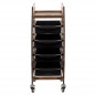 Coloring and storage hairdressing trolley-123793