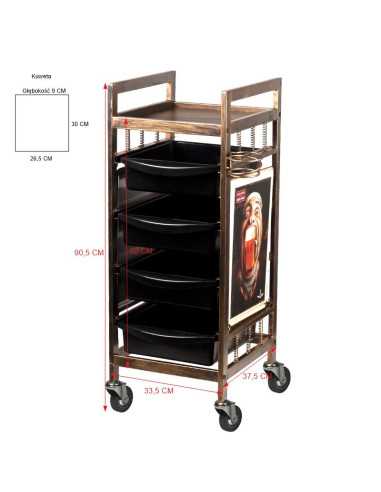 Carrello da parrucchiere per colorare e conservare-123793 