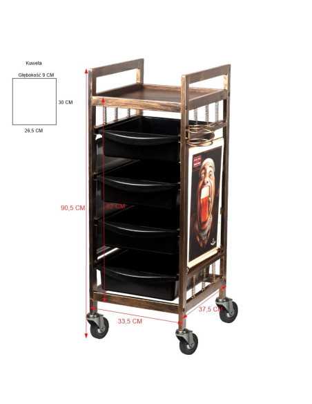 Chariot coiffure coloration et rangement V15 