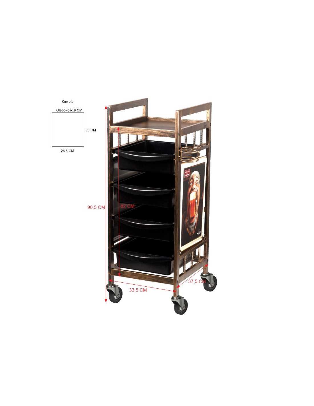 V15 hairdressing, coloring and storage trolley