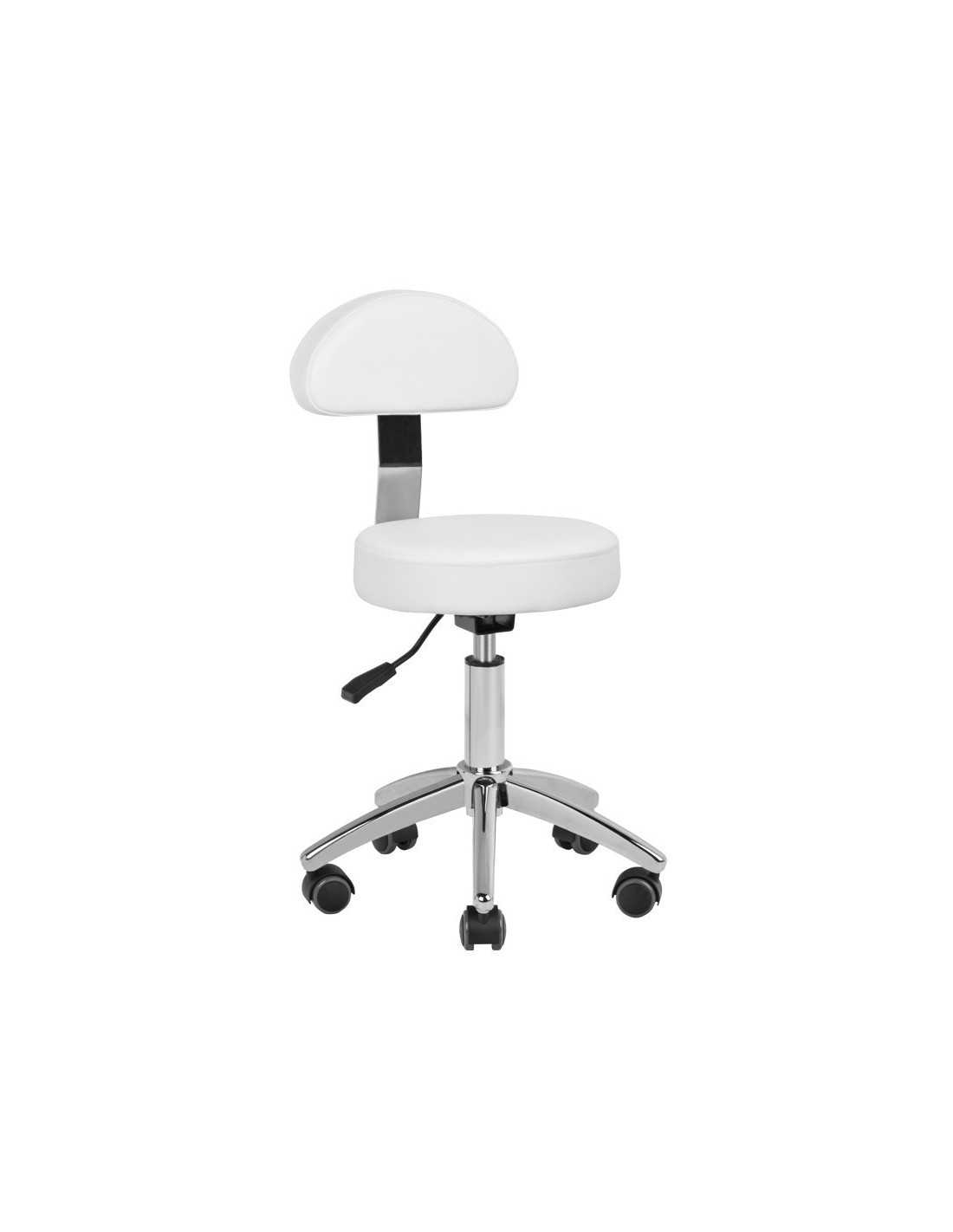 304P WHITE Rolling Stool
