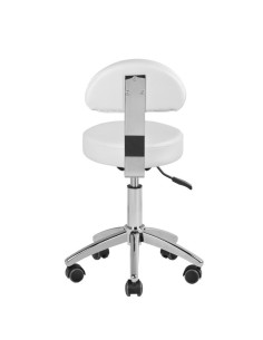 Tabouret à roulettes 304P BLANC