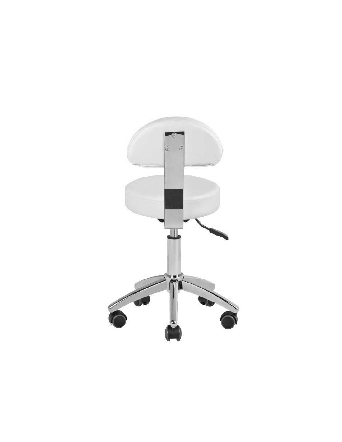 304P WHITE Rolling Stool