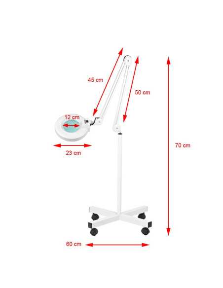 Lâmpada lupa LED S4 + tripé LED com regulação de intensidade luminosa