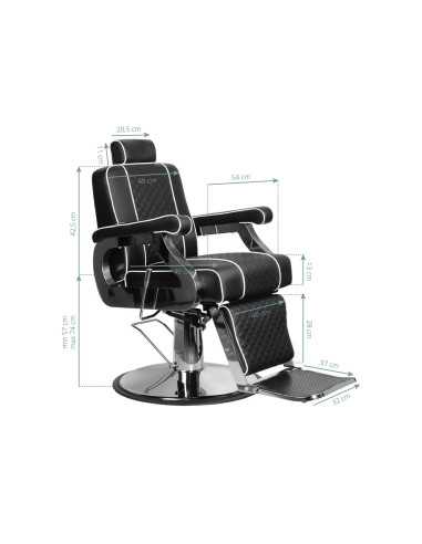 Silla de barbero negra Paulo