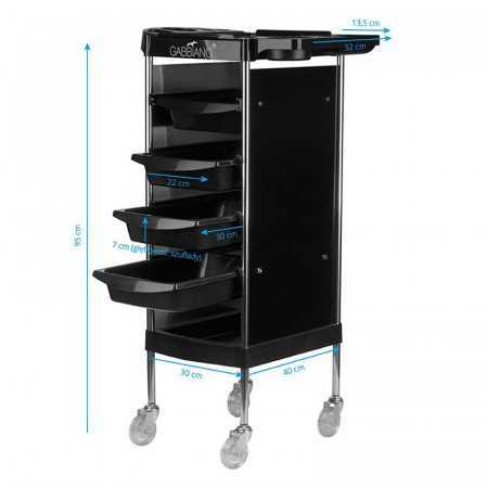 Coloring and storage hairdressing trolley-125867 