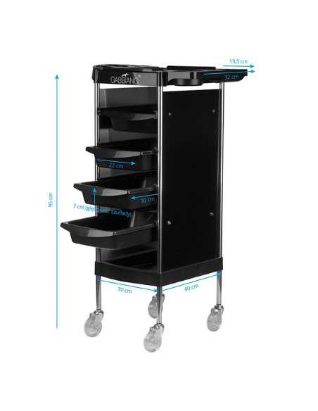 GABBIANO COIFFEUR CHARIOT FX11-B NOIR 