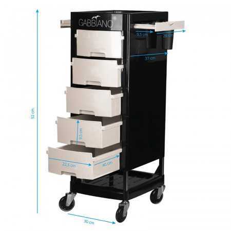 Coloring and storage hairdressing trolley-125871 