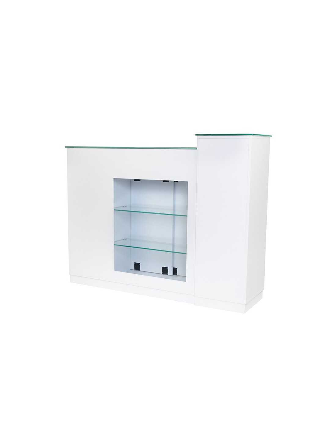 Mostrador de oficina de recepción Jonak con vitrina 