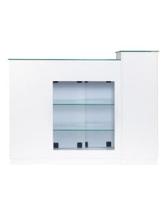 Balcão de recepção de banco Jonak com vitrine 2