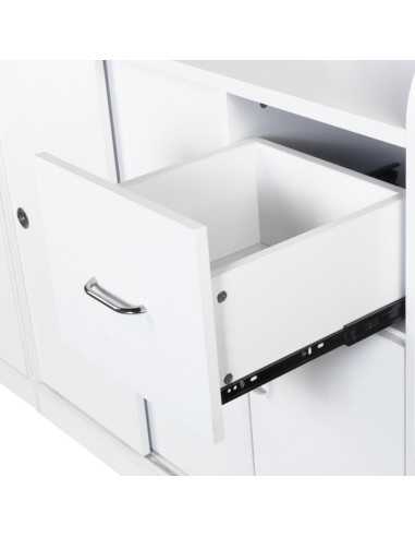 Mostrador de oficina de recepción Jonak con vitrina 
