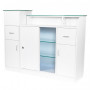 MOBILIER BANQUE ACCUEIL  126136 Comptoir bureau banque d'accueil jonak avec vitrine