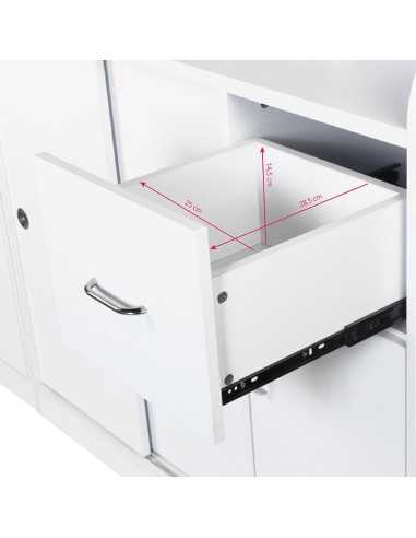Mostrador de oficina de recepción Jonak con vitrina 