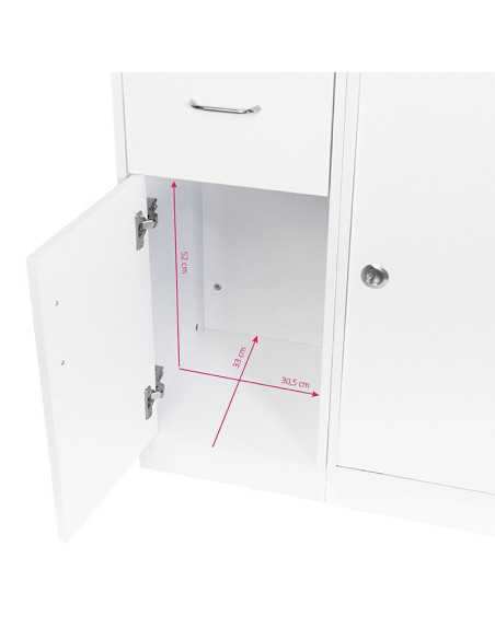 Balcão de recepção de banco Jonak com vitrine